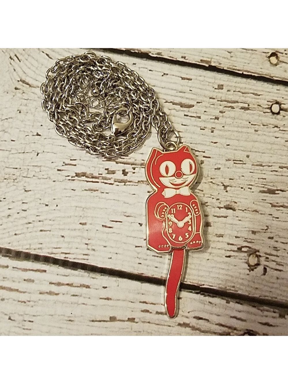 Retired Kit cat klock clock red necklace clock - Picture 6 of 6